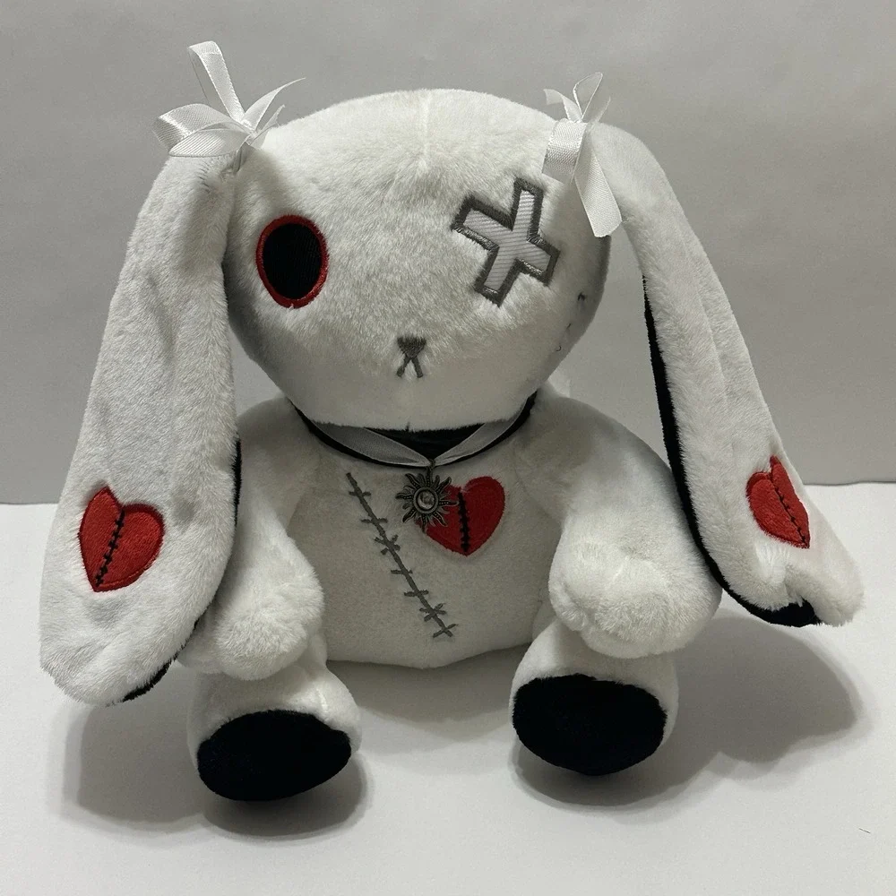 Crazy Rabbit Plush Bunny Gothic Rock Style Stuffed Animal Toy Great Gift New 🐰
